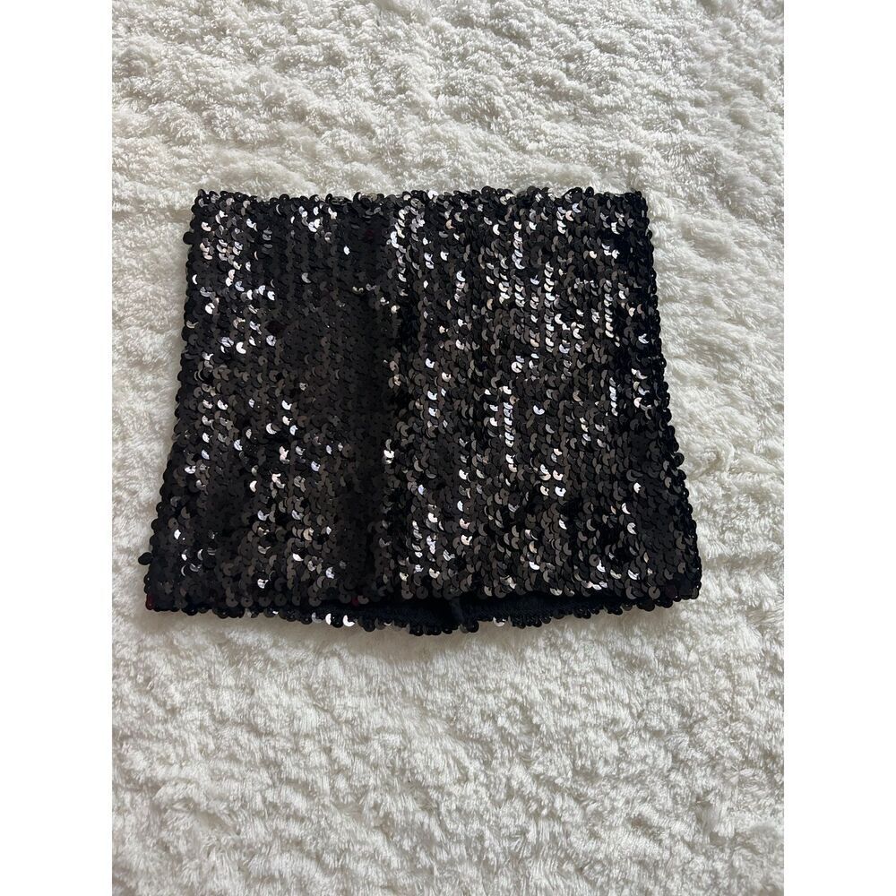 VS Pink Black Sequin Bandeau Going-Out Club Top size XS Festival